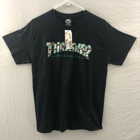 Thrasher Other - Brand New Black Rose Thrasher Tee Shirt with Tags